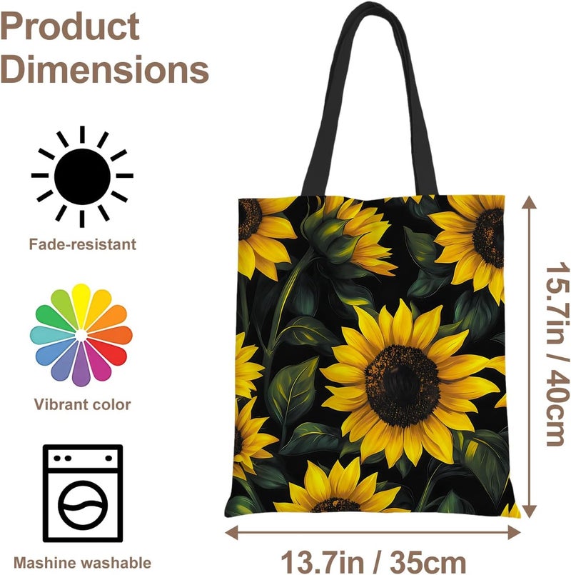 ANNA QUEEN Cat Tote Bag Shoulder Bag Handle Bag for Gym Yoga Picnic Beach Kitchen Reusable - Image 4
